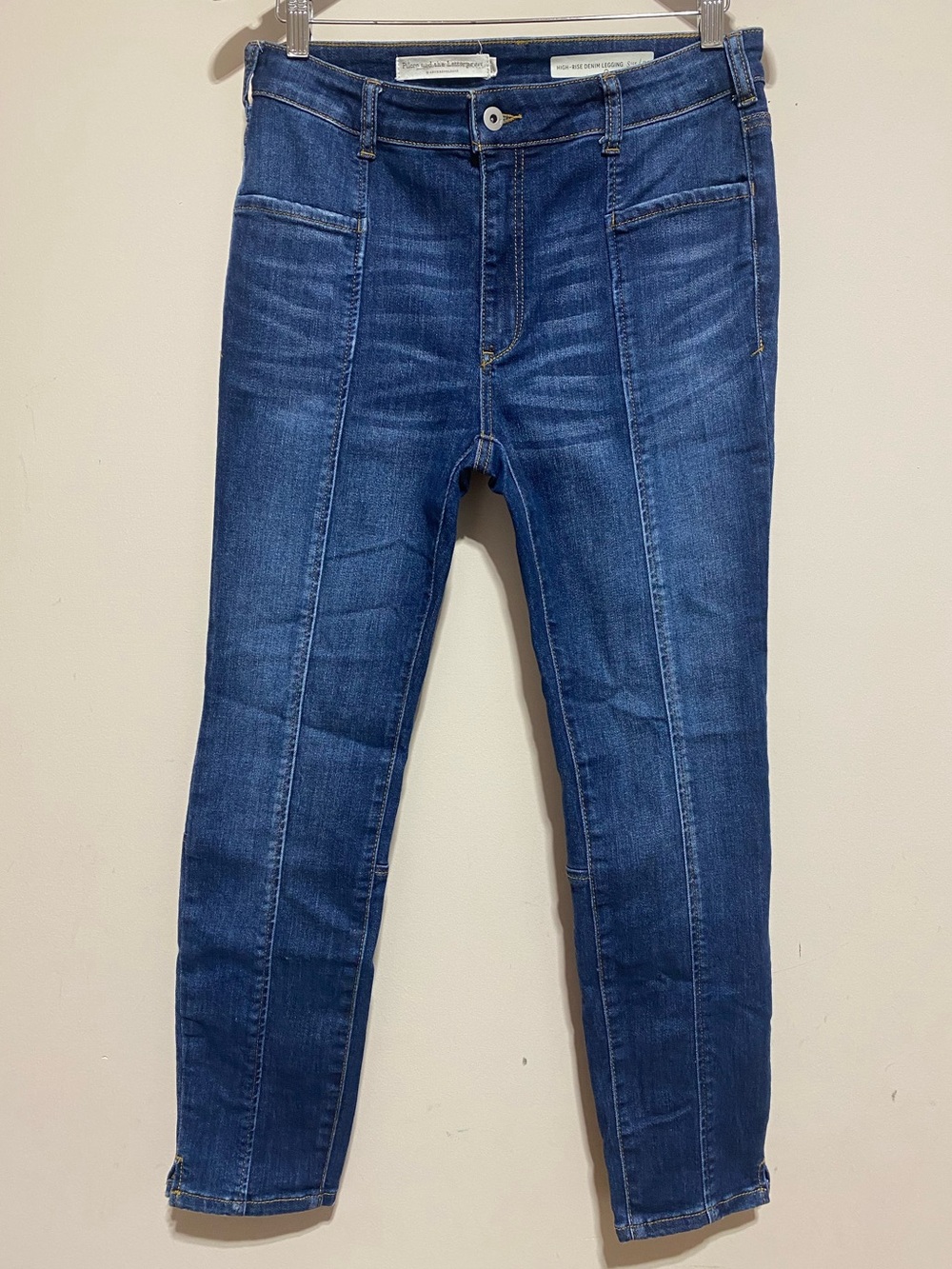 Anthropologie Pilcro and the Letterpress High Rise Jeggings Pintuck Seam Size 30